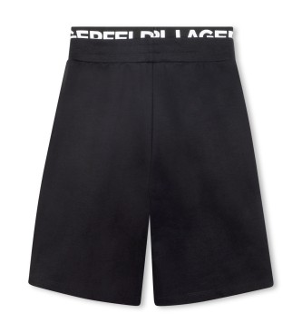 Karl Lagerfeld unisex para niños. Z30634 Bermudas Doble negro (6años= 114/119cm), Casual, Sintético, moda infantil