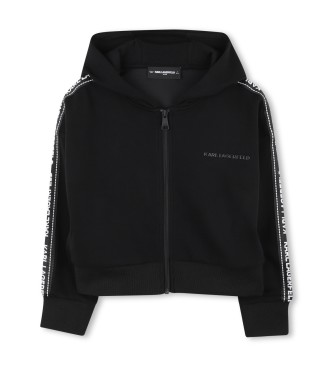 Karl Lagerfeld unisex para niños. Z30609 Chaqueta con capucha Karl negro (16años= 174cm), Casual, Sintético, moda infantil