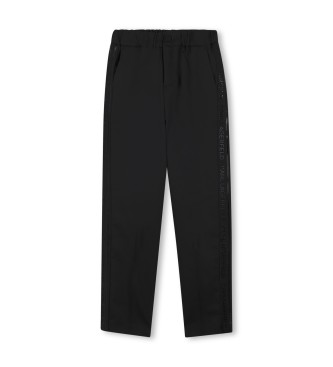 Karl Lagerfeld unisex para niños. Z30629 Pantalón Z3 negro (10Años= 138cm), Casual, Poliéster, moda infantil