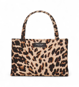 Kate Spade para mujer. KM247 Bolso Mini Sam Icon beige (OSFA), Casual, Animal print, Lona