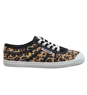 Kawasaki para mujer. K192029 Zapatillas K-Players Star marrón (36), Tela, Plano, Cordones, Casual, Animal print, Kawasaki outlet 2024.