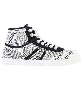 Kawasaki para mujer. K202413 Zapatillas News Paper blanco (36), Tela, Plano, Cordones, Casual, Kawasaki outlet 2024.