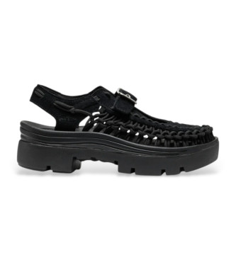 Keen Unisex. 1030339 Sandalias De Piel Mary Jane Uneek Negro (37), 3 A 5Cm, Hebilla, Casual-image