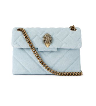 Kurt Geiger para mujer. 5017382219 Bolso de hombro Mini Kensington de ante turquesa (OSFA), Azul, Casual
