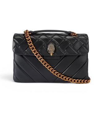 Kurt Geiger para mujer. 1470400109 Bolso de piel Kensigton negro (OSFA), Casual