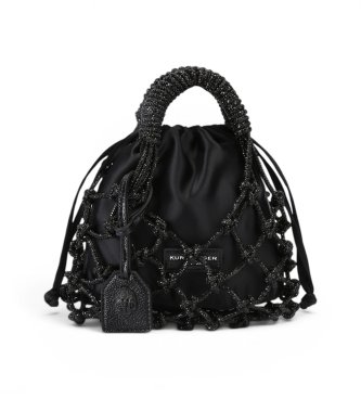 Kurt Geiger för kvinnor. 4355900999 Svart Macramé-väska (OSFA), Casual, Tyg