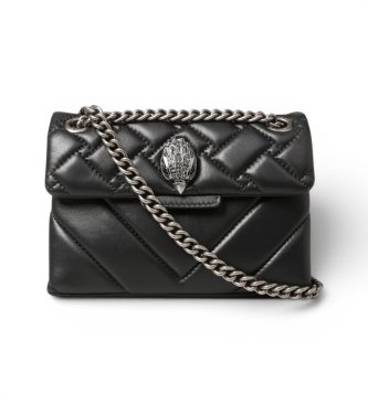 Kurt Geiger för kvinnor. 1470800109 Mini Kensington läderväska svart (OSFA), Casual, Hud