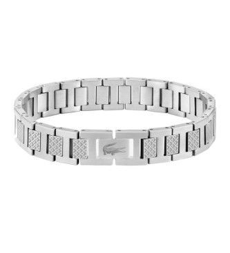 Lacoste para hombre. 2040117 Brazalete de eslabones plateado (OSFA), Plata, Casual, Acero Inoxidable