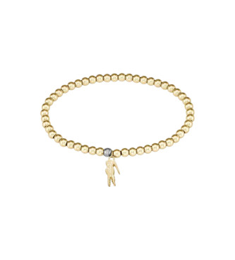 Lacoste para mujer. 2040334 Brazalete elástico dorado (OSFA), Acero Inoxidable