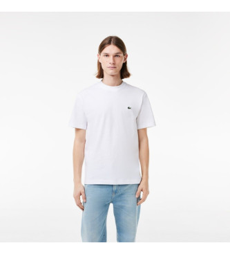 Lacoste - pour homme. t-shirt ? coupe classique en tricot de coton blanc