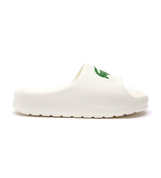 Lacoste para mujer. 46CFA0028_1Y5 Chanclas Serve Slide 2.0 blanco (35.5), Plano, Ninguno, Beachwear, Lacoste outlet 2024.