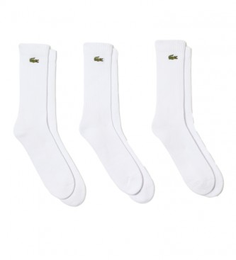 Pack of 3 pairs of Socks Lacoste Sport RA4182 White Branco 43-46 EU
