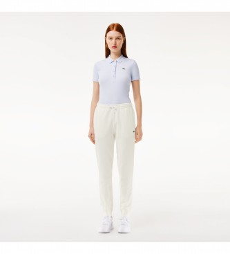 Lacoste para mujer. XF9216_70V Pantalón Jogger Felpa (36), Blanco, Casual, Algodón, Lacoste outlet 2024.