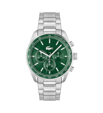 Lacoste para hombre. 2011346 Reloj cronógrafo de acero inoxidable Boston verde (OSFA), Casual, Brazalete