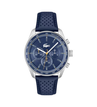 Lacoste para hombre. 2011344 Reloj cronógrafo de piel Boston marino (OSFA), Casual, Brazalete