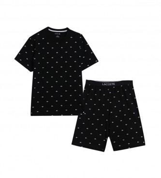 Lacoste para homem. Logos pyjama set black Lacoste