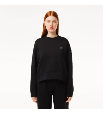 Lacoste para mujer. SF5614_031 Sudadera Básica negro (40), Casual, Deportivo, Algodón, Manga larga, Lacoste outlet 2024.