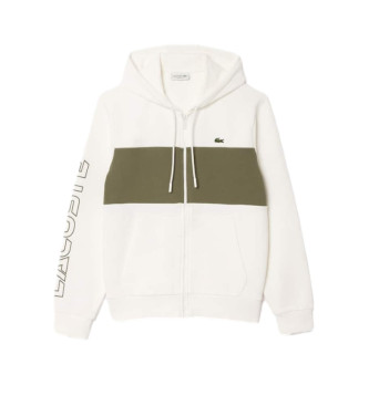 Lacoste para hombre. SH1416_IMI Sudadera Diseño Color blanco (XXL), Casual, Algodón, Manga larga, Lacoste outlet 2024.