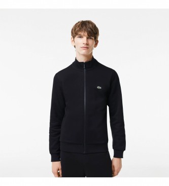 Lacoste para hombre. SH9622_031 Sudadera con cremallera negro (M), Casual, Algodón, Sostenible, Lacoste outlet 2024.