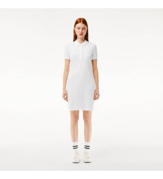 Lacoste para mujer. EF5473_001 Vestido Polo Stretch blanco (34), Casual, Algodón, Manga corta, Lacoste outlet 2024.