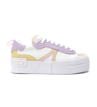 Lacoste para mujer. 47CFA0002_B53 Zapatillas de Piel L004 Platform blanco (40), 1 a 3cm, Cordones, Casual, Lacoste outlet 2024.