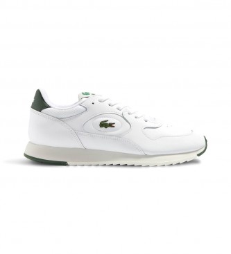 Lacoste para hombre. 46SMA0012_082 Zapatillas de piel Linetrack blanco (44), Plano, Cordones, Casual, Lacoste outlet 2024.