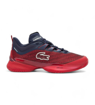Lacoste para hombre. 47SMA0101_RS7 Zapatillas de tenis Daniil Medvedev AG-LT23 Ultra rojo (44), Plano, Cordones, Casual, Deportivo, Multidep