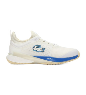 Lacoste para hombre. 47SMA0032_WO1 Zapatillas de tenis de hombre AG-LT23 Lite Clay Court en tela blanco (42), Plano, Cordones, Casual, Depor