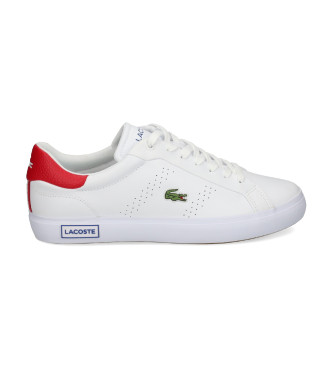 Lacoste para hombre. 47SMA0083_5T9 Zapatillas Vulcanized blanco, rojo (40), Plano, Cordones, Casual, Lacoste outlet 2024.