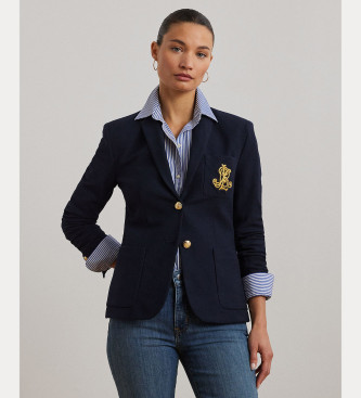 Lauren Ralph Lauren para mujer. 200797305005 Blazer Bullion Jacquard marino (S), Casual, Algodón