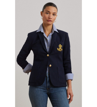 Lauren Ralph Laurenvoor vrouwen. 200797305005 Blazer Bullion Jacquard marine (M), Casual, Katoen, Klassiek, Marineblauw