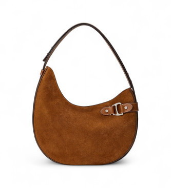 Lauren Ralph Lauren para mujer. 431980157001 Bolso de piel Large Tasha marrón (OSFA), Casual