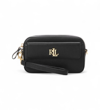 Lauren Ralph Lauren para mujer. 432934353001 Bolso de piel Small Marcy negro (OSFA), Casual