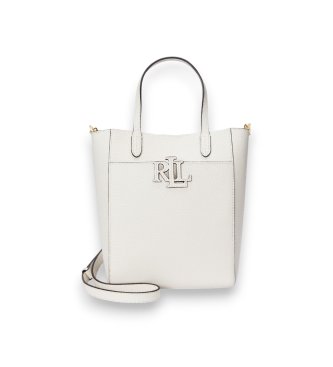 Lauren Ralph Laurenvoor vrouwen. 431966760002 Cameryn tote tas van korrelig leer in gebroken wit (OSFA), Casual