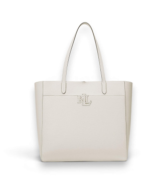 Lauren Ralph Lauren för kvinnor. 431960183002 Stor Cameryn tote-väska svart kornigt läder (OSFA), Casual, Hud