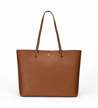 Lauren Ralph Lauren för kvinnor. 431911655002 Karly brun cross body läderväska (OSFA), Casual, Hud
