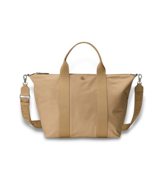 Lauren Ralph Lauren para mujer. 431970158003 Bolso tote Stevie marrón (OSFA), Casual, Nylon
