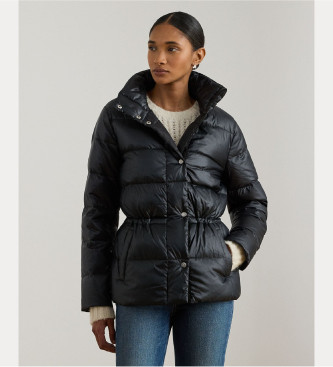 Lauren Ralph Lauren para mujer. 297P04085001 Abrigo de plumón acolchado metalizado negro (XS), Casual, Poliéster