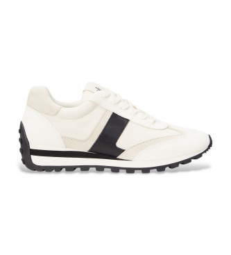 Lauren Ralph Lauren Para Mujer. 802943462001 Zapatillas De Piel Dani Blanco (40), Plano, Cordones, Casual-image