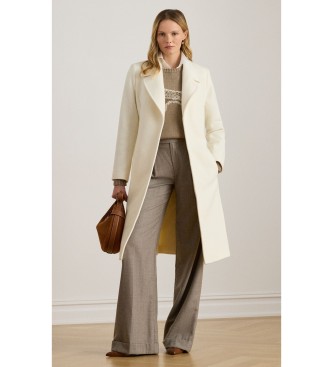 Lauren Ralph Lauren för kvinnor. 297962169006 Beige korsad kappa i ullblandning (42), Casual, Klassisk