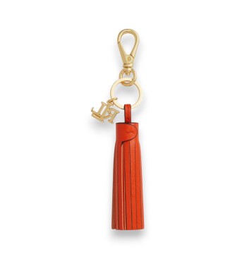 Lauren Ralph Lauren för kvinnor. 432P07357003 Prydnad med pälstofs och orange logotyp (OSFA), Casual, Klassisk, Hud