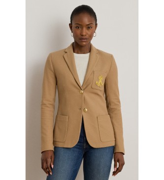 Lauren Ralph Lauren Blazer de jacquard entorchado beige