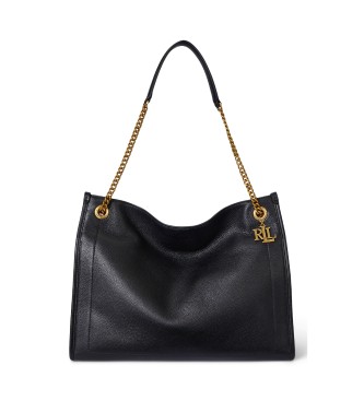 Lauren Ralph Laurenvoor vrouwen. 431969352002 Zwarte Bradley tote tas van gekorreld leer (OSFA), Casual