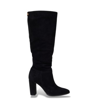 Lauren Ralph Laurenvoor vrouwen. 802937807001 Hoge Artizan laarzen van zwart suède (35.5), 3 tot 5 cm, Geen, Casual