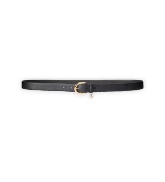 Lauren Ralph Laurenvoor vrouwen. 412802952004 Gegraveerde leren riem met zwarte kraal (XS), Casual, Leer