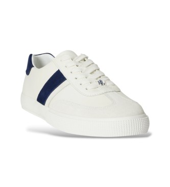 Lauren Ralph Lauren para mujer. 802P04419003 Zapatillas Braylee bicolor de piel y ante blanco, marino 2