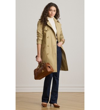 Para mujer. 297967122002 Gabardina cruzada de mezcla de algodón (XS), Casual, Clásico