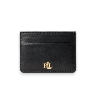 Lauren Ralph Laurenvoor vrouwen. 432876732001 Zwart leren kaartenhouder (OSFA), Casual, Klassiek, Leer