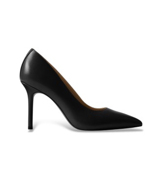 Lauren Ralph Lauren para mujer. 802P09032001 Zapatos de salón Lindella II de piel negro (35), 8 a 10cm, Ninguno, Casual, Clásico