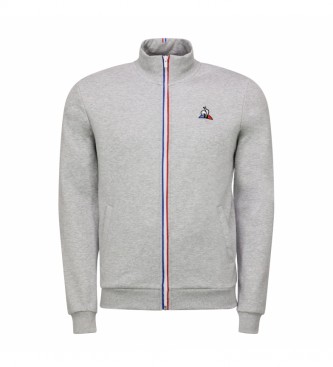 Le Coq Sportif para hombre. Sudadera con Cremallera Essentiels gris